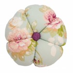 Coussin rond fleuri 