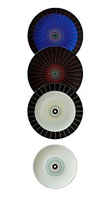 Service "OMBRELLES" Design : CFOC Porcelaine fine Manufacture Royal Limoges